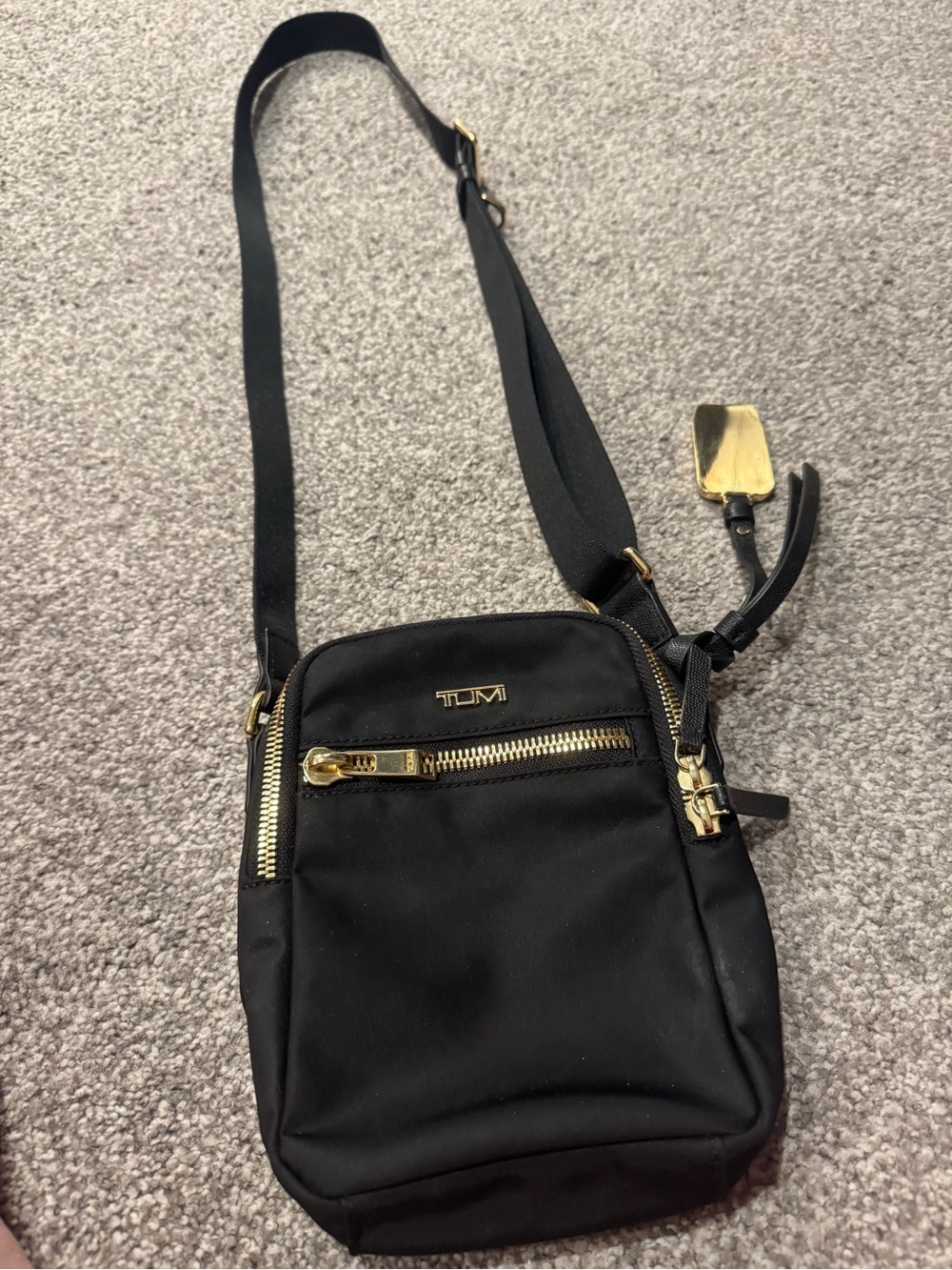 Tumi Voyageur Persia Crossbody Black with Gold Hardware - Picture 6 of 13